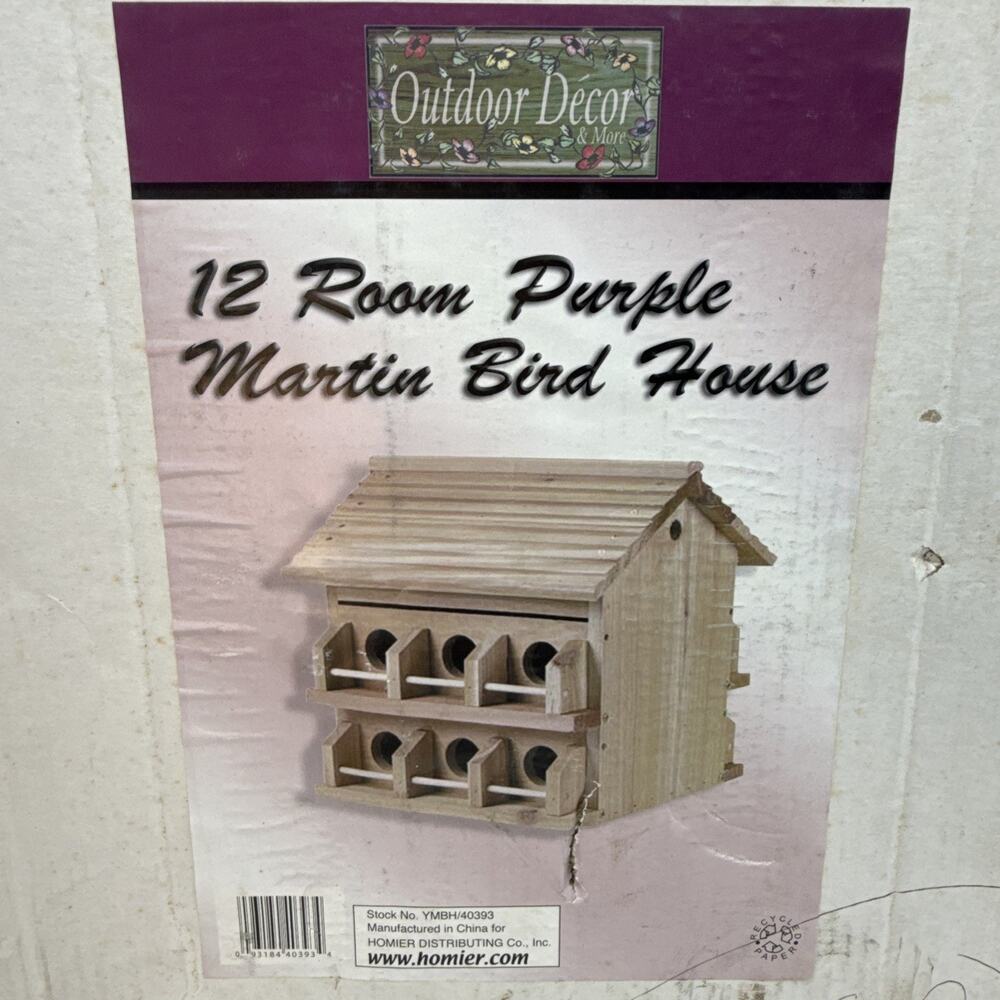 12 ROOM PURPLE MARTIN BIRD HOUSE AROMATIC CEDAR YMBH/40393 Kit